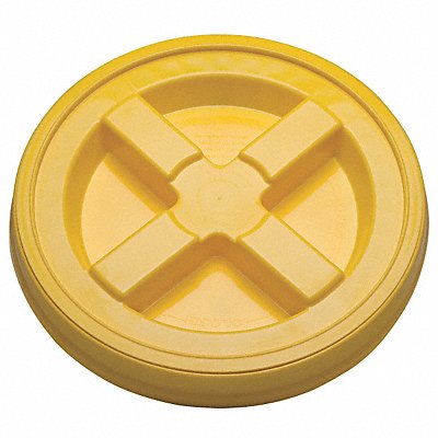 GRAINGER GA5Y Plastic Pail Lid Yellow HDPE