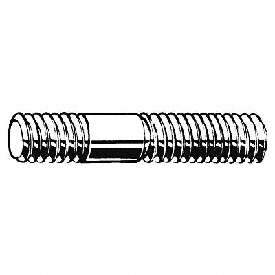 GRAINGER M215201000035 Double Ended Threaded Stud Pln 47mm M10-1.5 12mm PK100