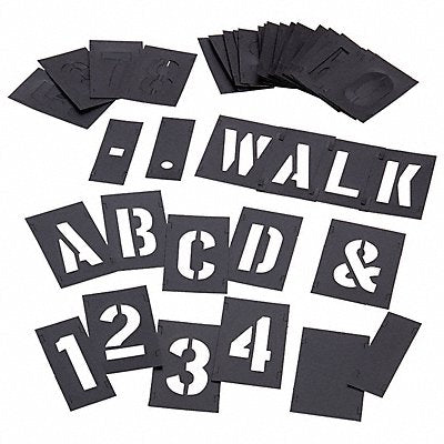 C.H. HANSON 10192 Stencil Set 2IN 46 Pieces Interlocking