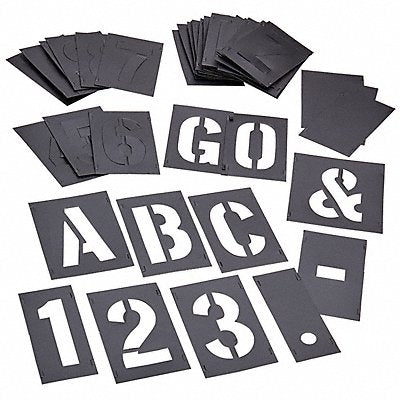 C.H. HANSON 10193 Stencil Set 3IN 46 Pieces Interlocking
