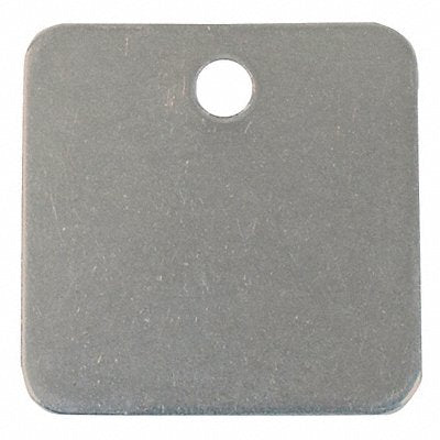 GRAINGER 41421 Blank Tag Alum 1in H 1in W Silver PK100