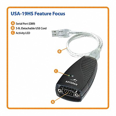 TRIPP LITE USA19HS High-Speed Usb Serial Adaptor