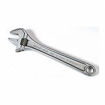 BAHCO BAH8072RCUS Adjustable Wrench 10 1-1/4 Cap. Chrome