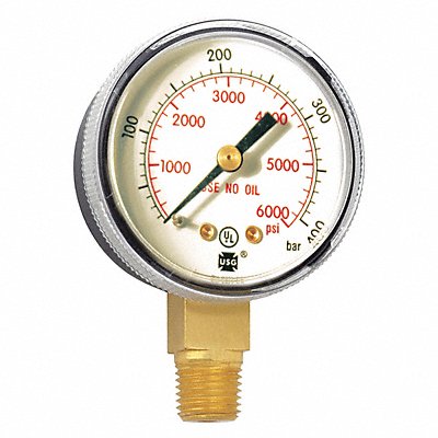 MILLER ELECTRIC GA14503 K4563 Pressure Gauge 0 to 6000 psi 2