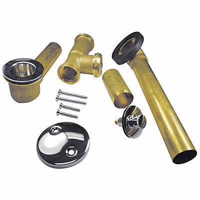 AB A 60357 BathWaste Ovflw D1-1/2 Round Brass