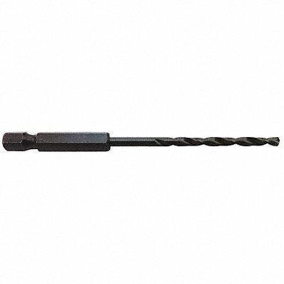 WESTWARD 38RV77 Hex Drill Bit Impact 1/8 in Black Oxide