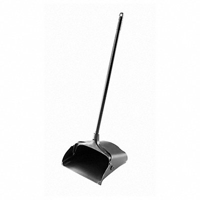 RUBBERMAID COMMERCIAL PRODUCTS FG253100BLA Long Handled Dust Pan with Wheels Black