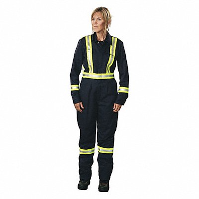 BIG BILL 1175US73XLRNAY Coverall Navy 3XL 37-1/2in. Hemmed