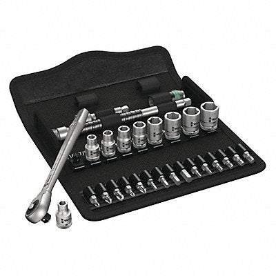 WERA 5004020001 Socket Wrench St Chrome 6Pt 3/16 - 1/2 in