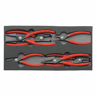 KNIPEX 002001V02 Retaining Ring Plier Set 0 Deg 6 pc