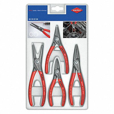 KNIPEX 002003SB Retaining Ring Plier Set 0 Deg 4 pc