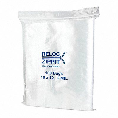 RELOC ZIPPIT R1012 Reclosable Poly Bag Zip Seal PK1000