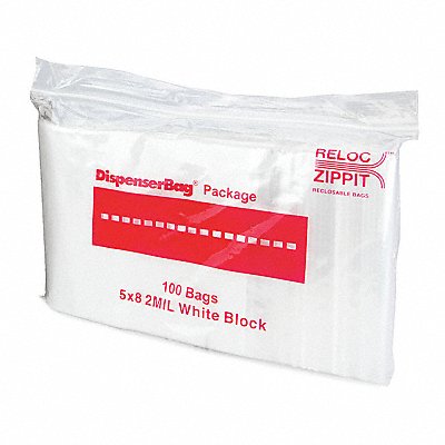 RELOC ZIPPIT WR58 Reclosable Poly Bag Zip Seal PK1000
