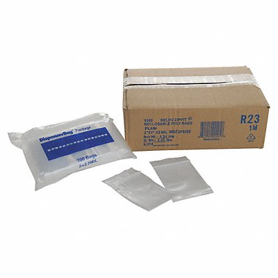 RELOC ZIPPIT R23 Reclosable Poly Bag Zip Seal PK1000