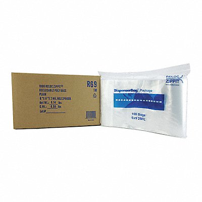 RELOC ZIPPIT R69 Reclosable Poly Bag Zip Seal PK1000