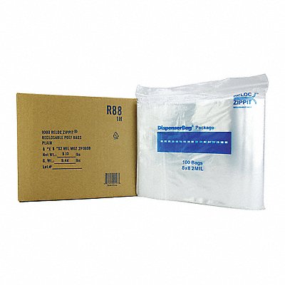 RELOC ZIPPIT R88 Reclosable Poly Bag Zip Seal PK1000