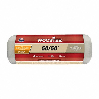 WOOSTER R2979 Roller Cover 9 L 1 Nap Polyester/Wool