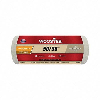 WOOSTER R2989 RollerCover 9 L 1 1/4 Nap Polyester/Wool
