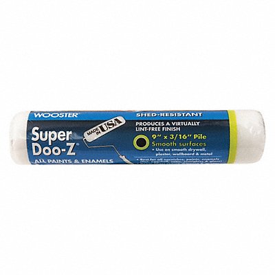 WOOSTER R2069 Paint Roller Cover 9 L 3/16 Nap Woven