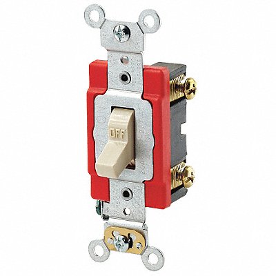 LEVITON A12232I Wall Switch Ivory 20 A 3-Way 2 hp