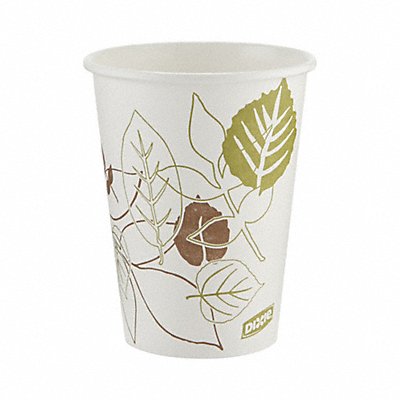 DIXIE 2342PATH Disp Hot Cup 12 oz White Pathways PK1000