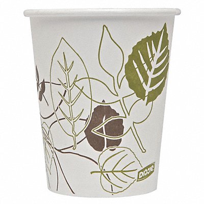 DIXIE 2340PATH Disp Hot Cup 10 oz White Pathways PK1000