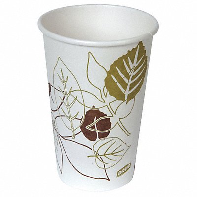 DIXIE 2346PATH Disp Hot Cup 16 oz White Pathways PK1000