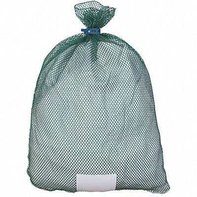 GRAINGER MI245525 Mesh Laundry Bag Green With Closure PK12