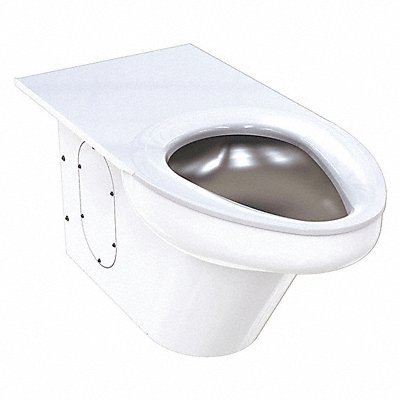BESTCARE WH2142W312 Ligature Resistant Toilet White BackSpud