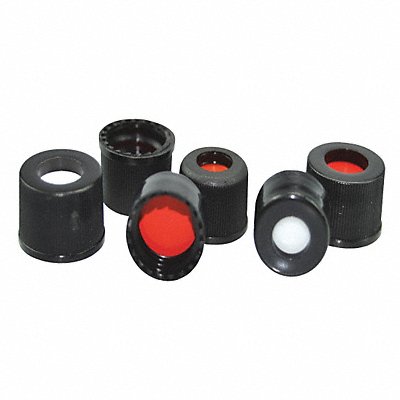 QORPAK VC11190122 Cap 8 mm Dia Black PK1000
