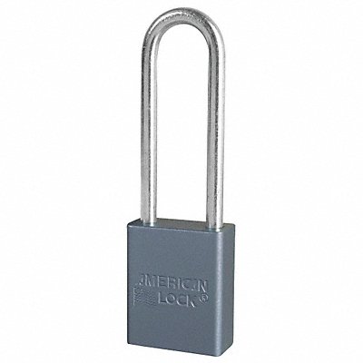 AMERICAN LOCK A32 Keyed Padlock 3/4 in Rectangle Grey