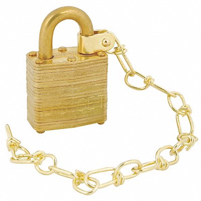 MASTER LOCK 6004NKAS5SBCUSSNOKEY2KS Keyed Padlock 5/8 in Rectangle Gold PK5