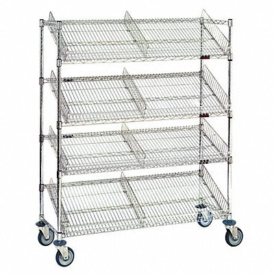 GRAINGER SCH1848C5 Suture Cart 48x69 Chrome 5 Shelves