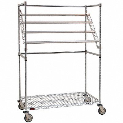GRAINGER SWC2448C Sterile Wrap Cart 48x68 Chrome 1 Shelf