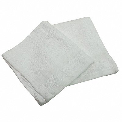 R  R TEXTILE 61250 Wash Cloth 12x12 In White PK12