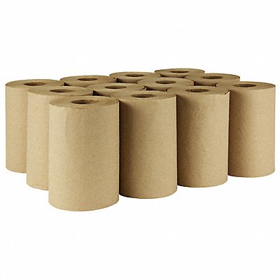 GRAINGER 38X644 Paper Towel Roll Continuous Brown PK12