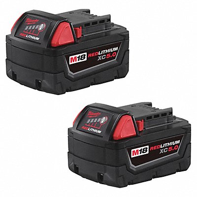 MILWAUKEE 48111852 Battery 5.0 Ah Li-Ion 18VDC PK2
