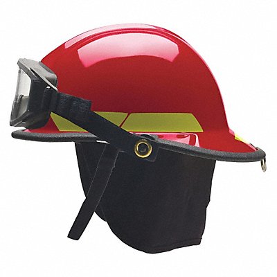 BULLARD FXSRDGFP2 Fire Helmet Thermoglas(R)/FG Shell Red