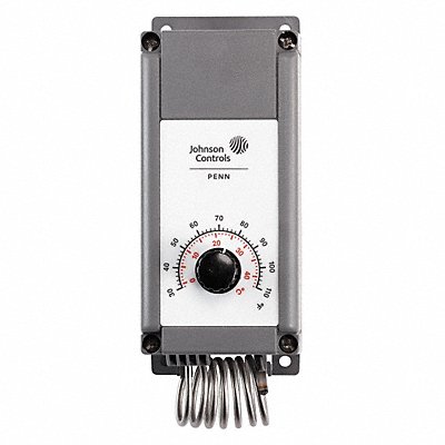 JOHNSON CONTROLS A19PRC1C Mechanical Thermostat Heat or Cool Plastic 110/30F