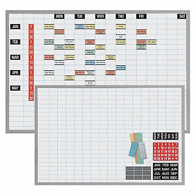 MAGNA VISUAL OB3648B Magnetic Work/Schedule Kit 48x36