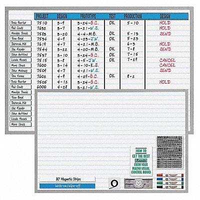 MAGNA VISUAL NMW3648G Magnetic Changeable Planner Kit 36x48