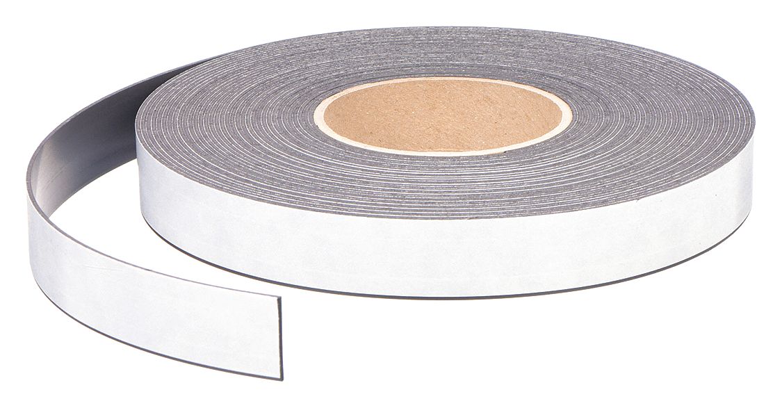 MAGNA VISUAL P240P Adhesive Magnetic Strip 50ft L x 1in W