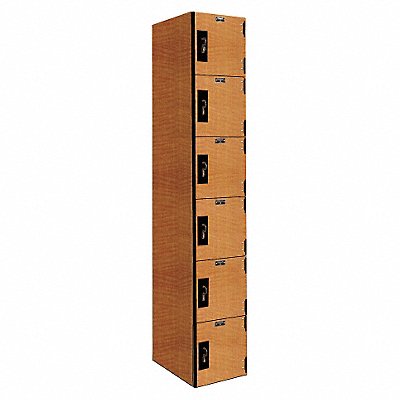 HALLOWELL PHL12826AFA Locker 6x1Locker Light Wood 72 x12 x18 Assm