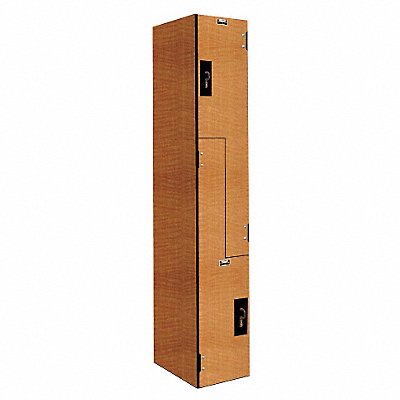 HALLOWELL PHL1282ZAFA Locker 2x1Locker Lt Wood 72 x12 x18 Assm