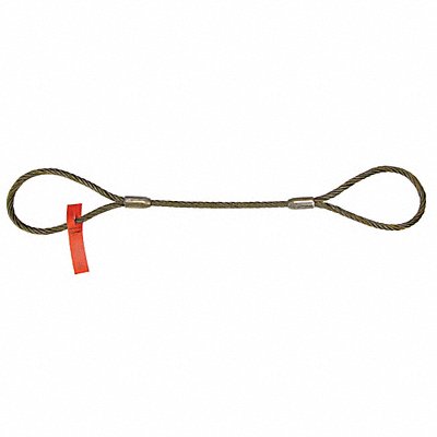 LIFT-ALL 14EEX2 Wire Rope Sling 2 ft L 1 300 lb Load Cap