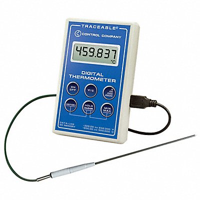 CONTROL COMPANY 6412 Thermometer -328 to 932 Deg F USB