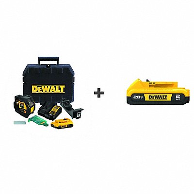 DEWALT DCLE34021D1DCB203 Xline Grn Laser Kit w/ Bonus Battery