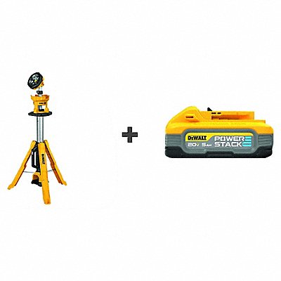 DEWALT DCL079BDCBP520 Cordless Tripod Light 20V w/Battery