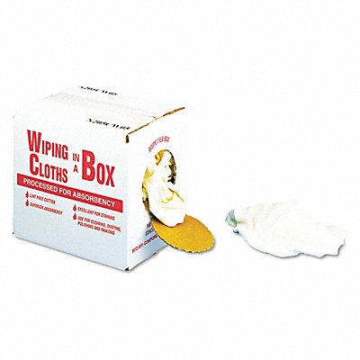 GENERAL SUPPLY UFSN205CW05 Wiping Cloths Cotton White 5 lb.