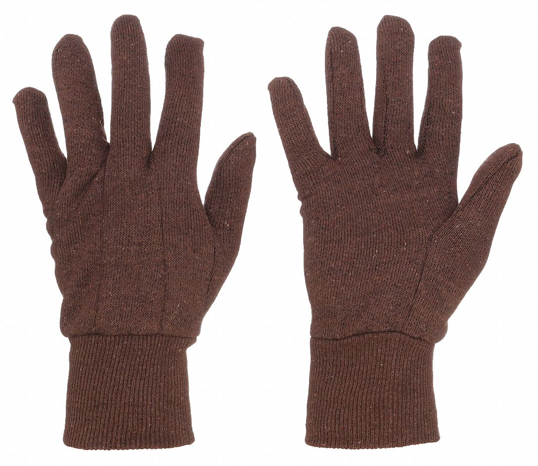 MCR SAFETY 7100 Gloves Cotton Brn Large 8 oz